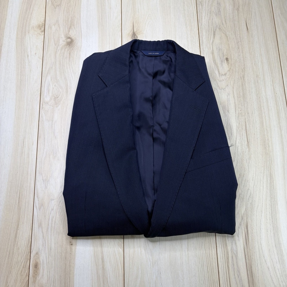 Brooks Brothers 1818 Regent Fit Men's Pin Stripe Navy Blue Suit Jacket 44R